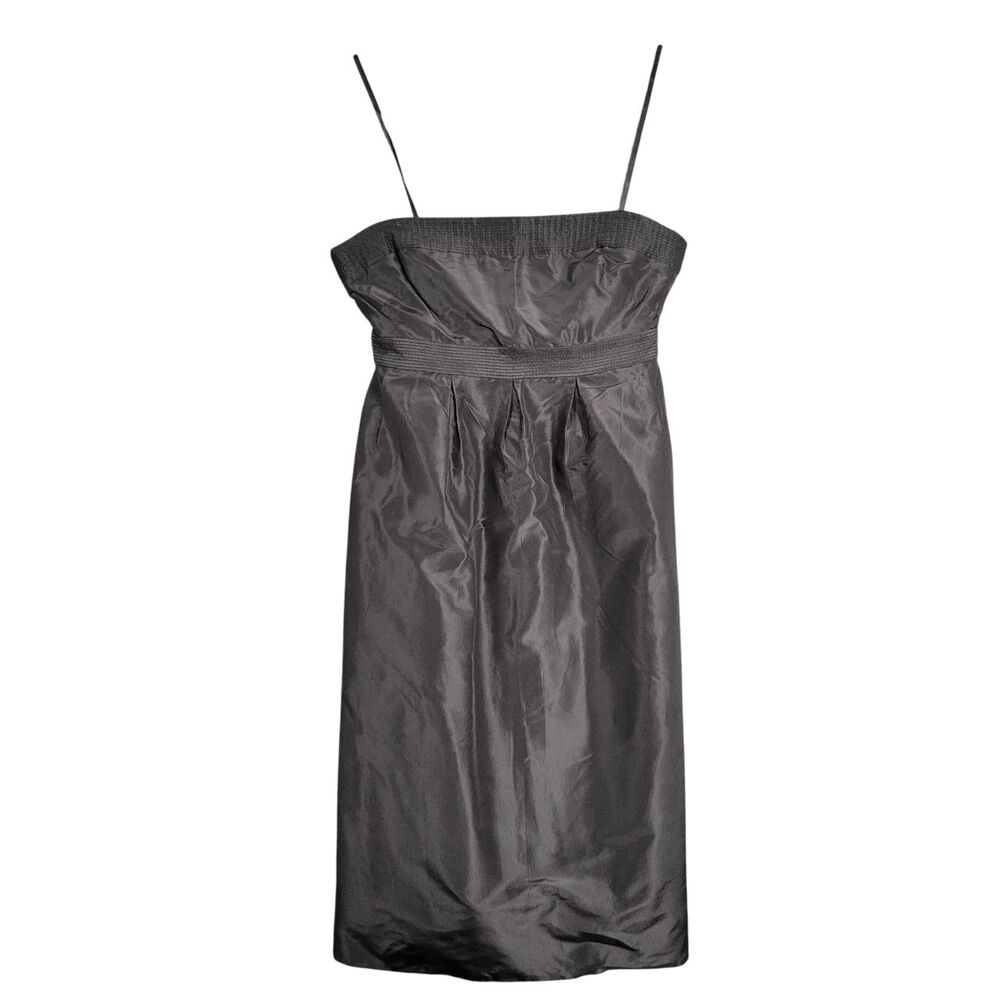 J CREW 86641 100% Silk Babydoll Strapless Little Black Dress Cocktail LBD SIZE 2